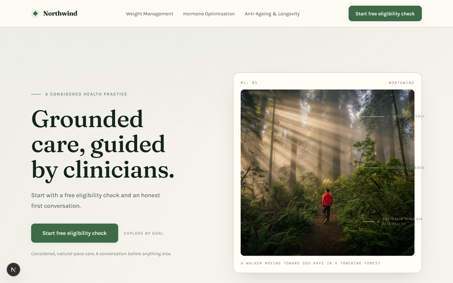 Botanical Luxe clinic look - ClinicBuilt archetype preview